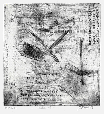 April 99, Aquatinta, Platte 21,5x23cm, 1999